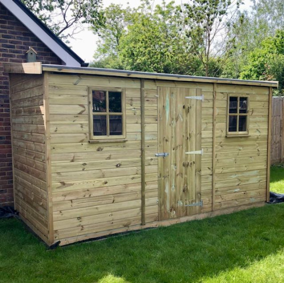 Reverse Berkshire Pent Shed