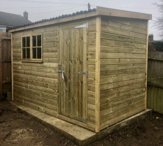 Reverse Berkshire Pent Shed