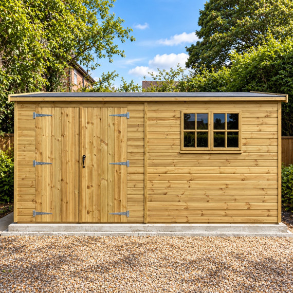 Reverse Berkshire Pent Shed